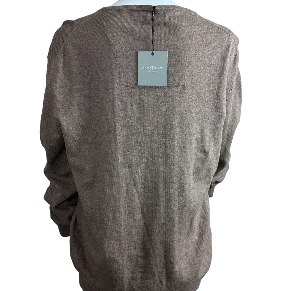 Hickey Freeman New York Size Large Color Camel v-neck Sweater - Picture 5 of 7